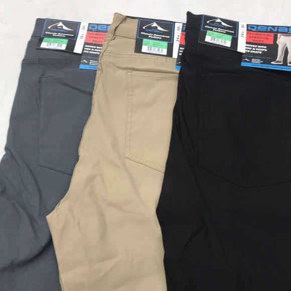 Other - Denali 34-30 Lot of 3 Technical Stretch Pants Khaki Black & Gray
